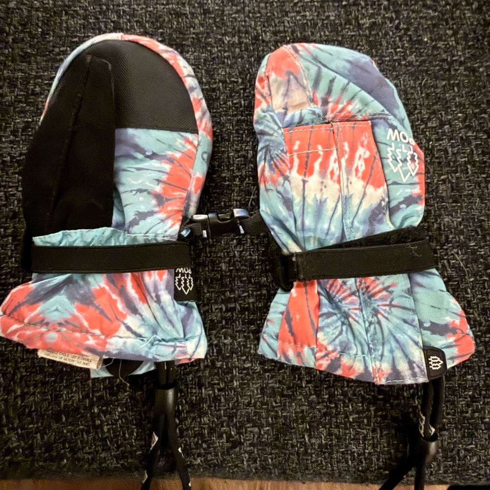 Colorful Tie-Dye Kids Mittens